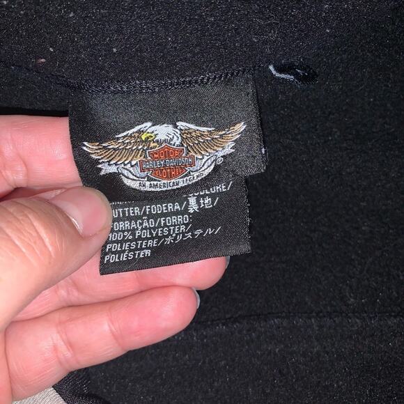 Harley Davidson womens medium fleece zip up reinforced jacket logo biker riding - Picture 4 of 13